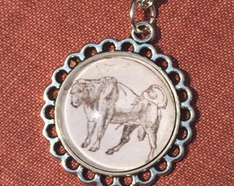Taurus Necklace Silver Pendant - Handmade from Vintage Book Illustration - Taurus Star Sign Astrology Taurus Jewellery Zodiac Necklace