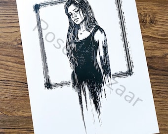 Fading Away Depression Art Print, Mental Health Art Print, Dark Art Print, Mental Health Gift