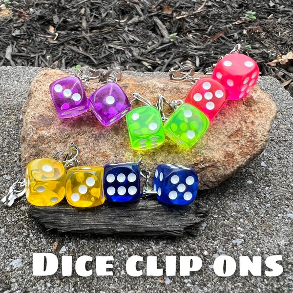 Dice Clip On Earrings