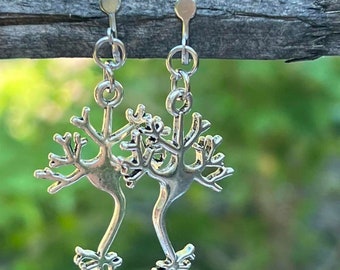 Brain Neuron Clip On Earrings