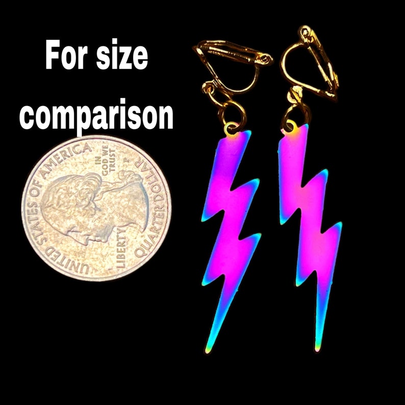 Lightning Bolt Clip On Earrings image 6