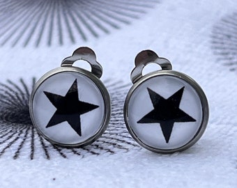 Star Clip On Earrings