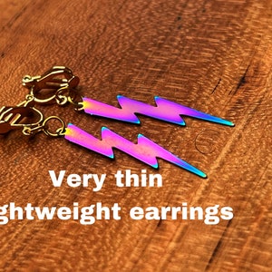 Lightning Bolt Clip On Earrings image 2