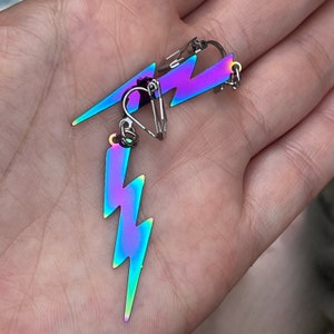 Lightning Bolt Clip On Earrings image 7