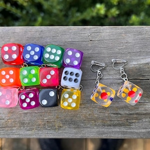 Women’s Men’s Dice Dangle Earrings
