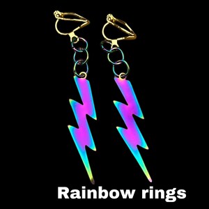 Lightning Bolt Clip On Earrings image 4