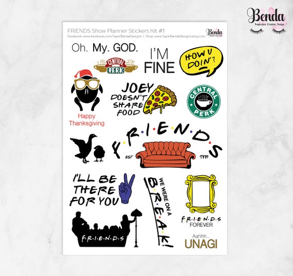FRIENDS stickers Planner Sticker Kit Decoration stickers Etsy