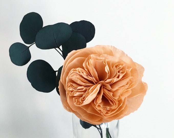 David Austin Rose Italian Crepe Paper Etsy