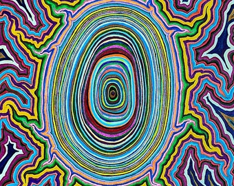 The Egg (All Things Are Alive 29) -- Psychedelic drawing, original art