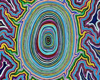 The Egg (All Things Are Alive 29) -- Psychedelic drawing, original art