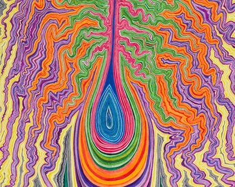 The Seed (All Things Are Alive 21) -- Psychedelic drawing, original art