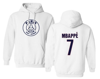 Soccer Player Mbappé 7 Paris France Football Unisex Hooded Sweatshirt