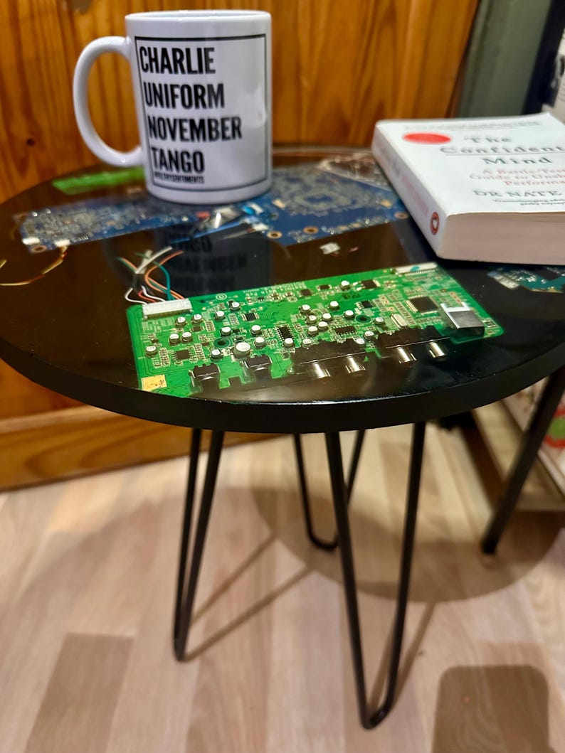 Resin Computer Table Resin Computer Component Side Table - Etsy