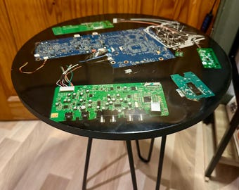 Resin Computer Component Side Table