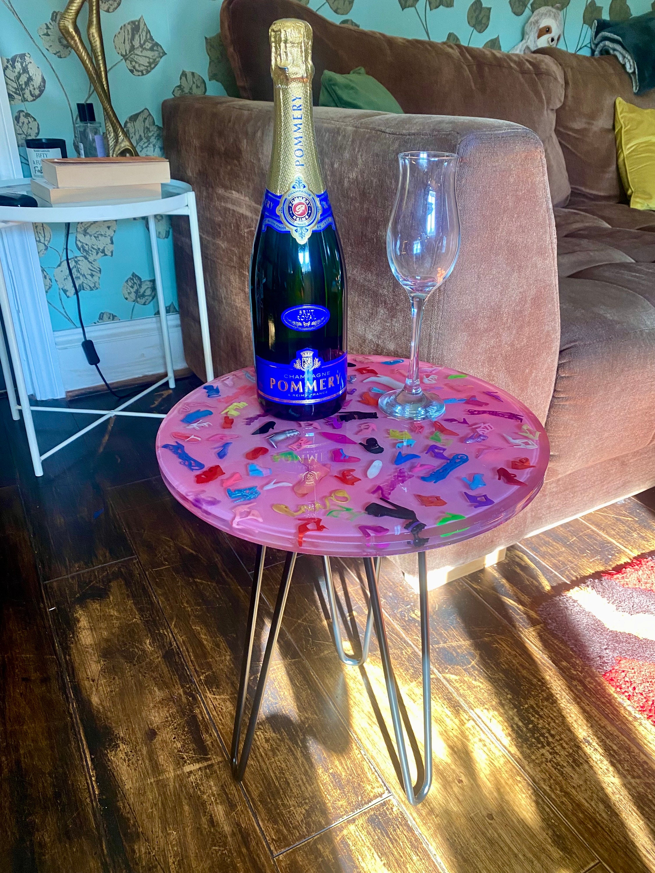 Pink Resin Coffee Table With Doll Shoes: Kitsch Home Decor - Etsy