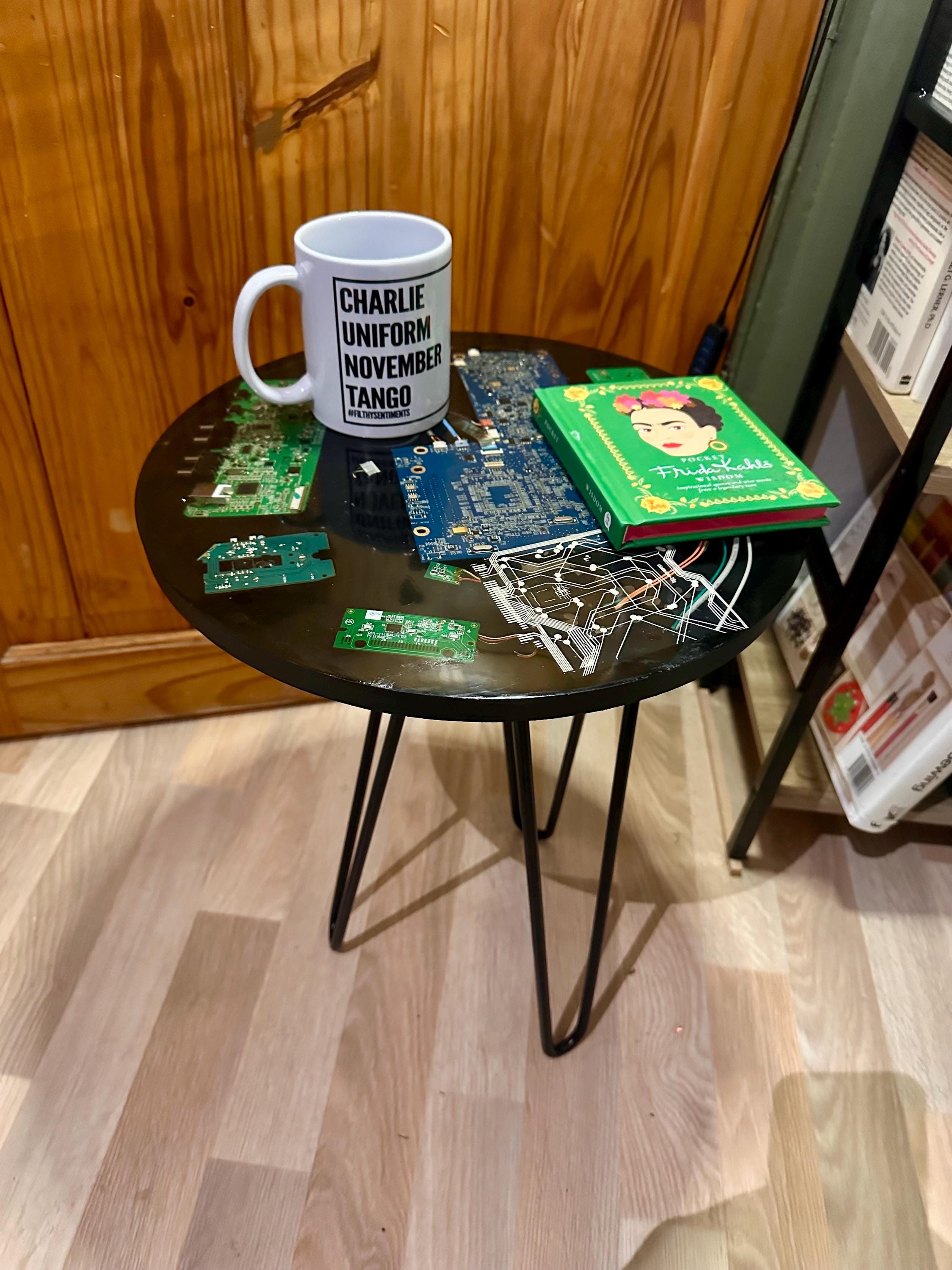 Resin Computer Table Resin Computer Component Side Table - Etsy