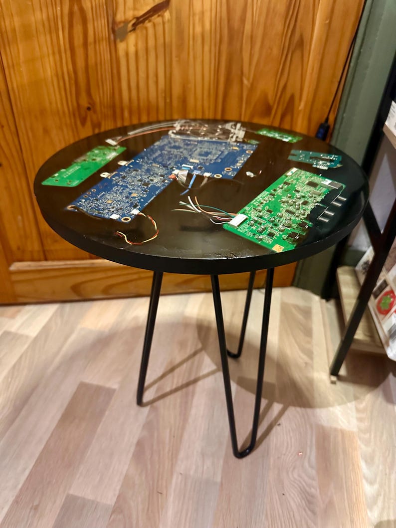 Resin Computer Table Resin Computer Component Side Table - Etsy