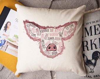 Doric Pig Cushion Cover, Scottish Pig Cushion Cover