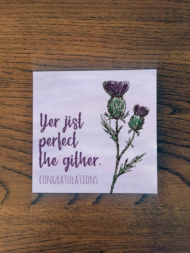 Yer Jist Perfect the Gither Doric Wedding Engagement Card Scottish Wedding Engagement Card il 794xN q86p