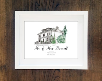 Personalised Wedding Venue Print - The Marcliffe Print