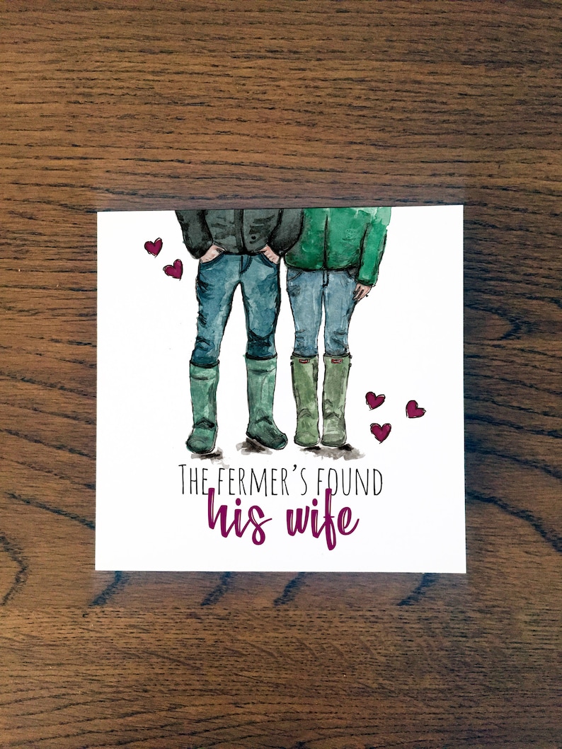 The Fermer s Found His Wife Doric Wedding Engagement Card Scottish Wedding Engagement Card Farming Couple Farmer s Wife il 794xN h859