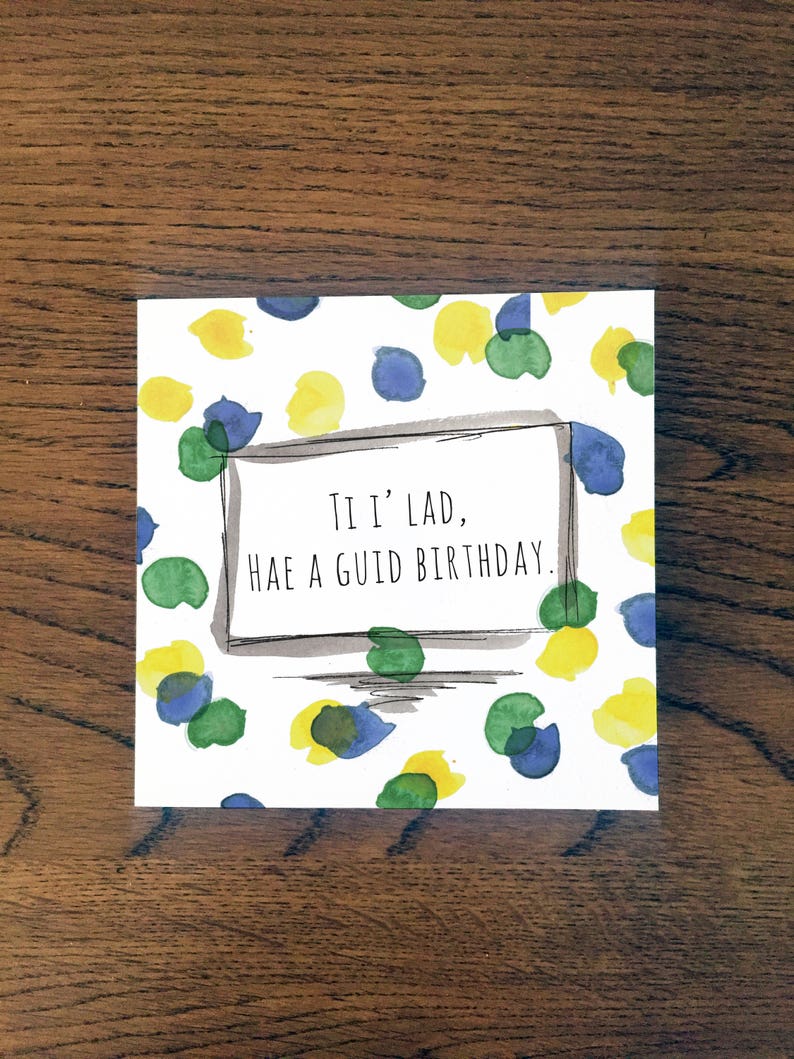 Scottish Card Birthday Doric Lad Boyfriend Happy Birthday