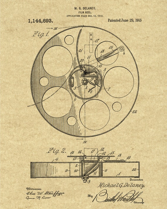 Film Reel Print Film Reel Patent Film Reel Poster Film Reel Etsy