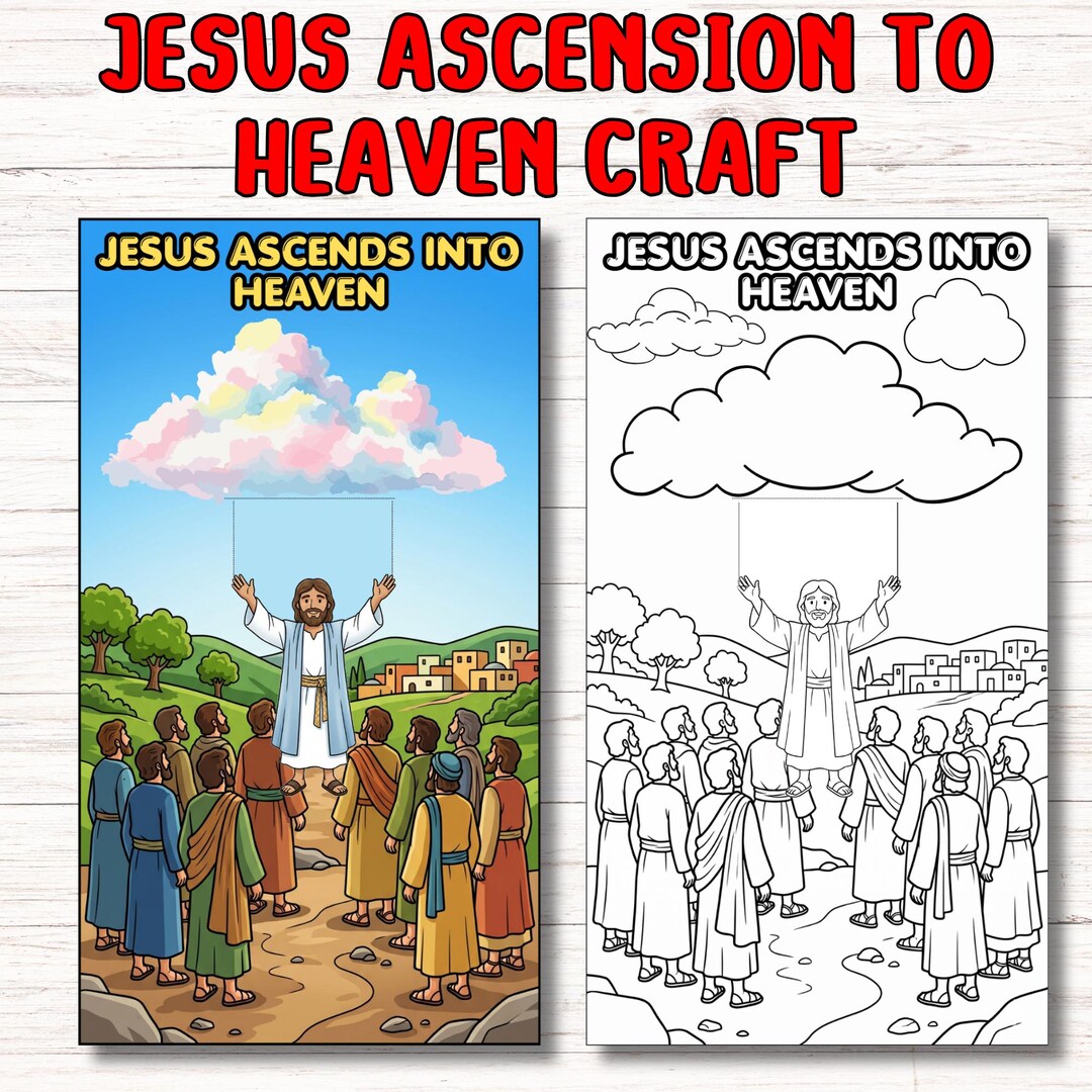 Jesus Ascension Craft for Kids, Interactive Bible Craft Printable ...