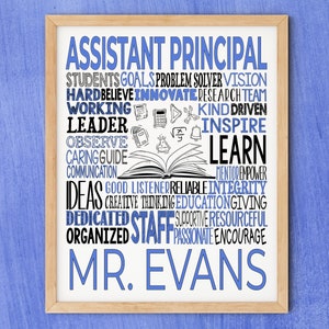 Gift for Principal, Personalized Principal Poster, Educator Gift ...
