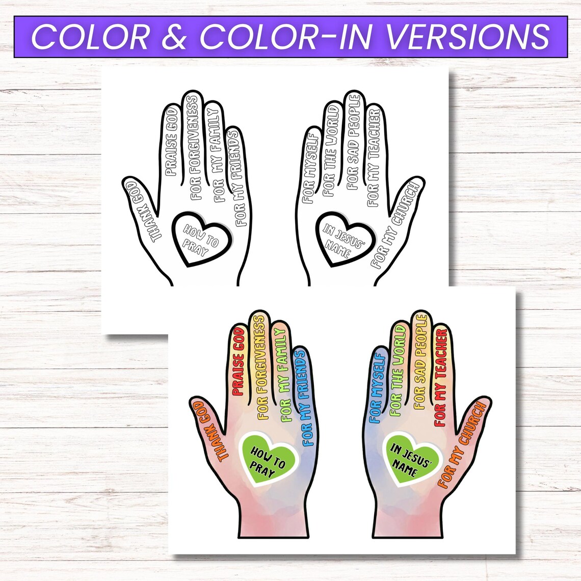 How to Pray Foldable Craft for Kids Sunday School Bible Lesson, Prayer ...