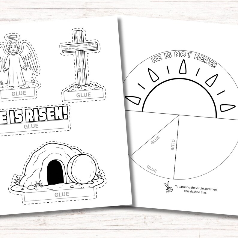 He is Risen 3D Diorama Craft for Kids, Interactive Resurrection Scene ...