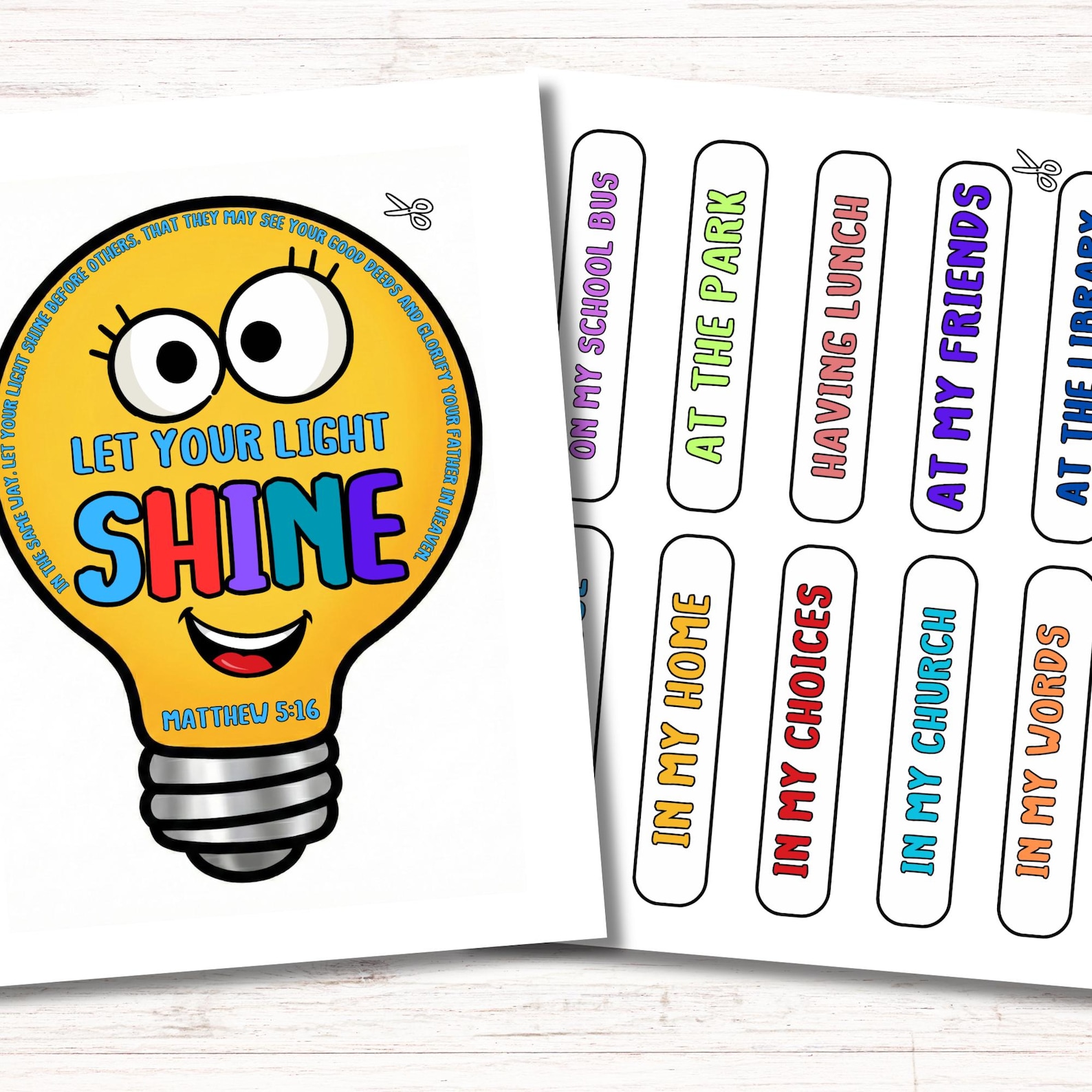Let Your Light Shine Craft, Faith Bible Craft, Bible Wheel Story Craft ...