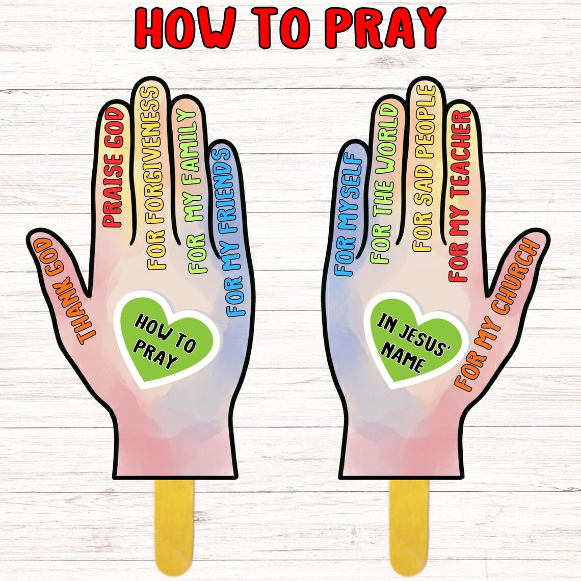 How to Pray Foldable Craft for Kids Sunday School Bible Lesson, Prayer ...