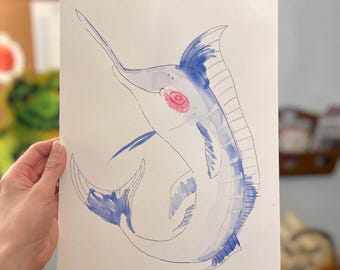 Billfish Blue Marlin Original Painting