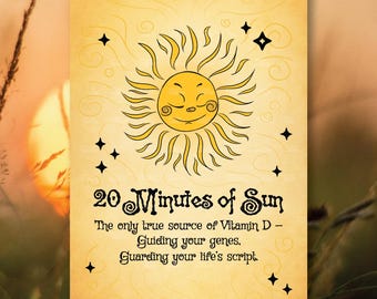 20 Minutes of Sun 4x6 Art Print & Crystal Set