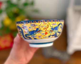中国　青いドラゴンの陶器ボウル 中国CFI磁器製ブルードラゴンボウル - Etsy 日本