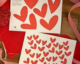 Heart Décor and Table Confetti (Printable PDF & PNG)
