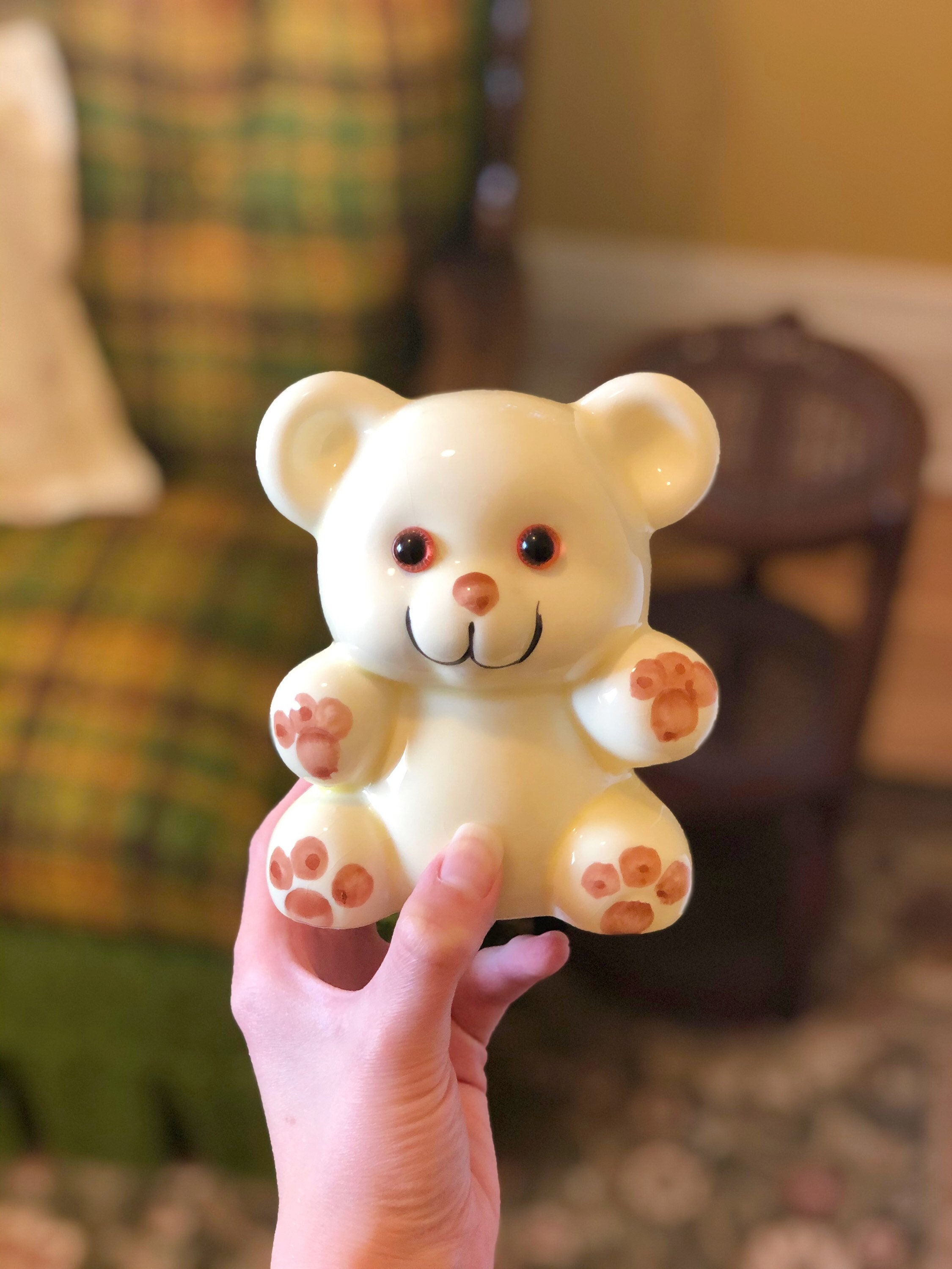 Happy Googly Eye Ceramic Bear Bank - Etsy
