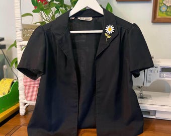 Vintage Dash-About Cropped Navy Jacket