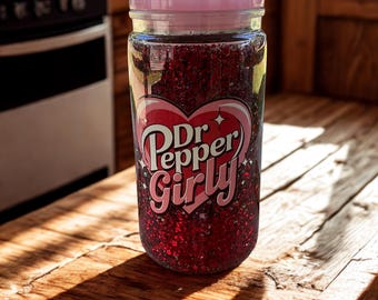 Dr Pepper Girly Glitter Tumbler