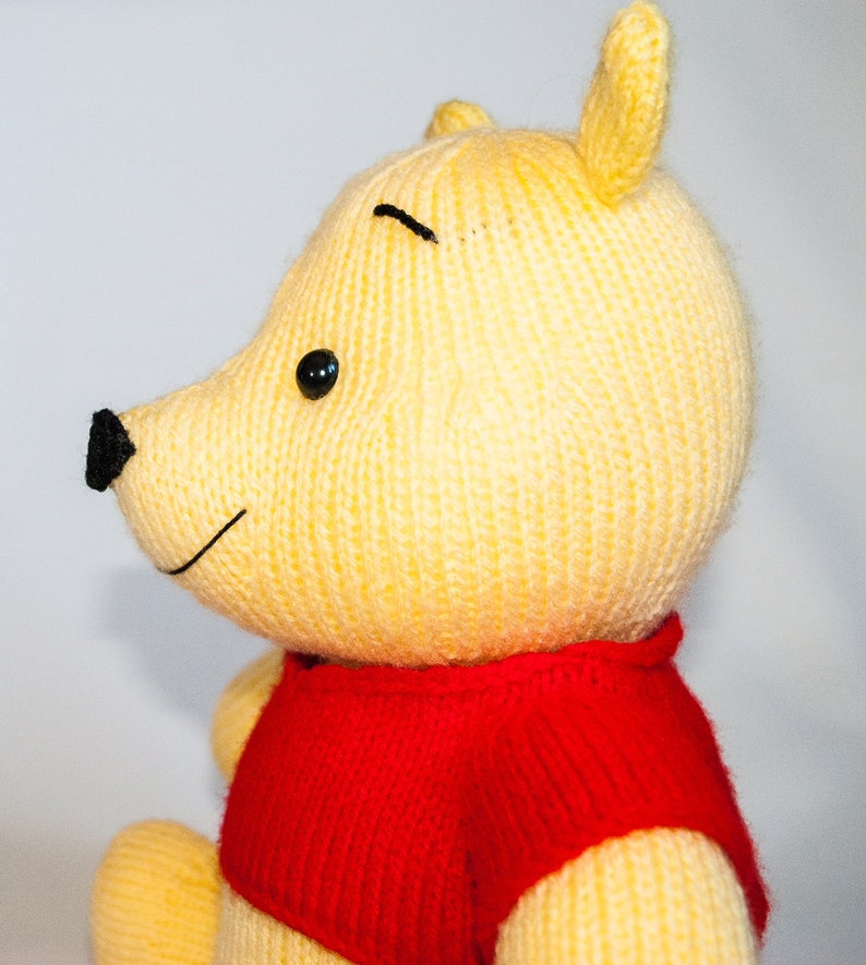 knitted pooh bear