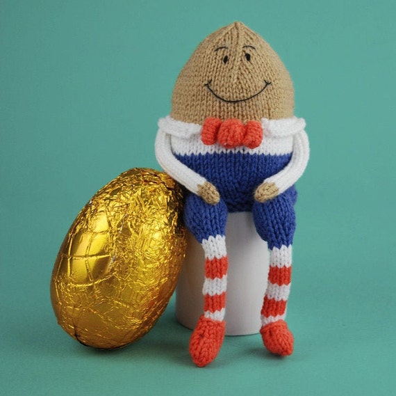 Humpty Dumpty Easter chocolate cover fits Creme Egg KNITTING PATTERN