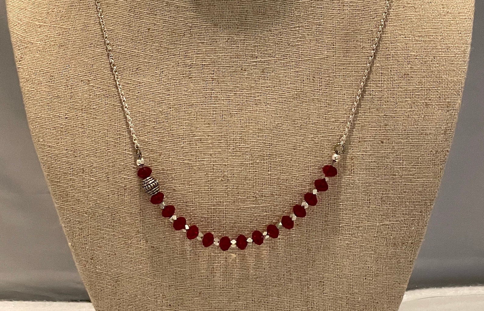 Ruby Crystal Necklace | Etsy