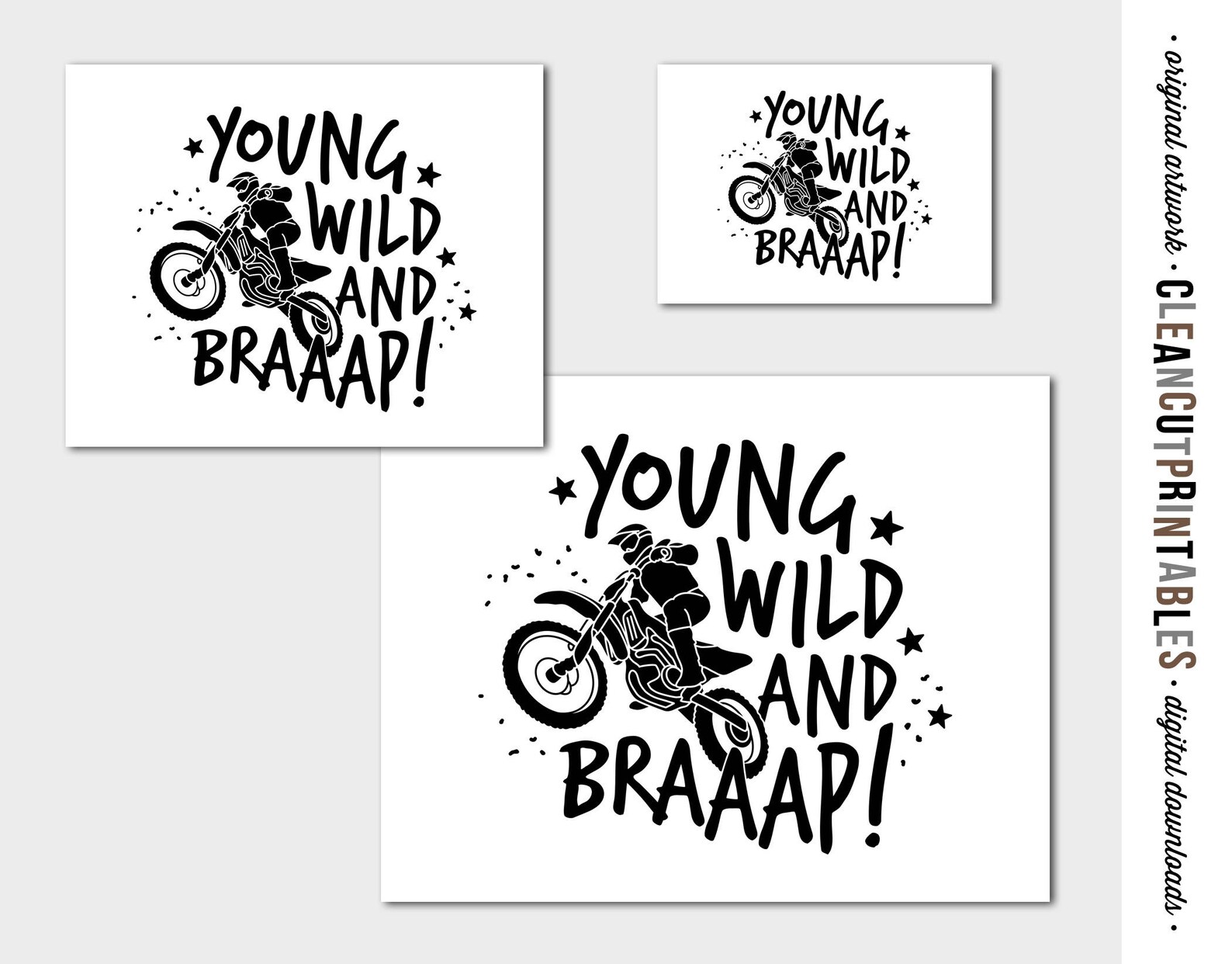 Motocross Printable Wall Art Boys Motorcross Dirtbike Dirt | Etsy