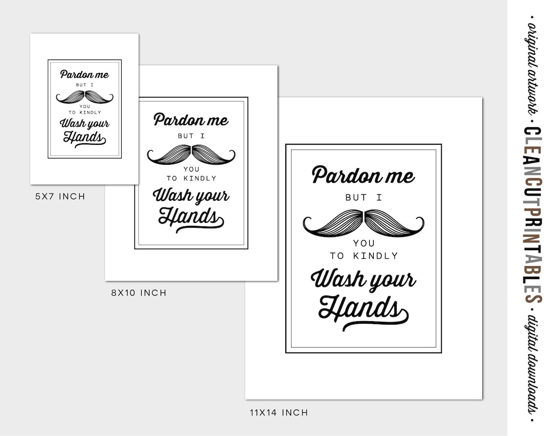 Wash Your Hands Sign Instant Download Printable Funny | Etsy