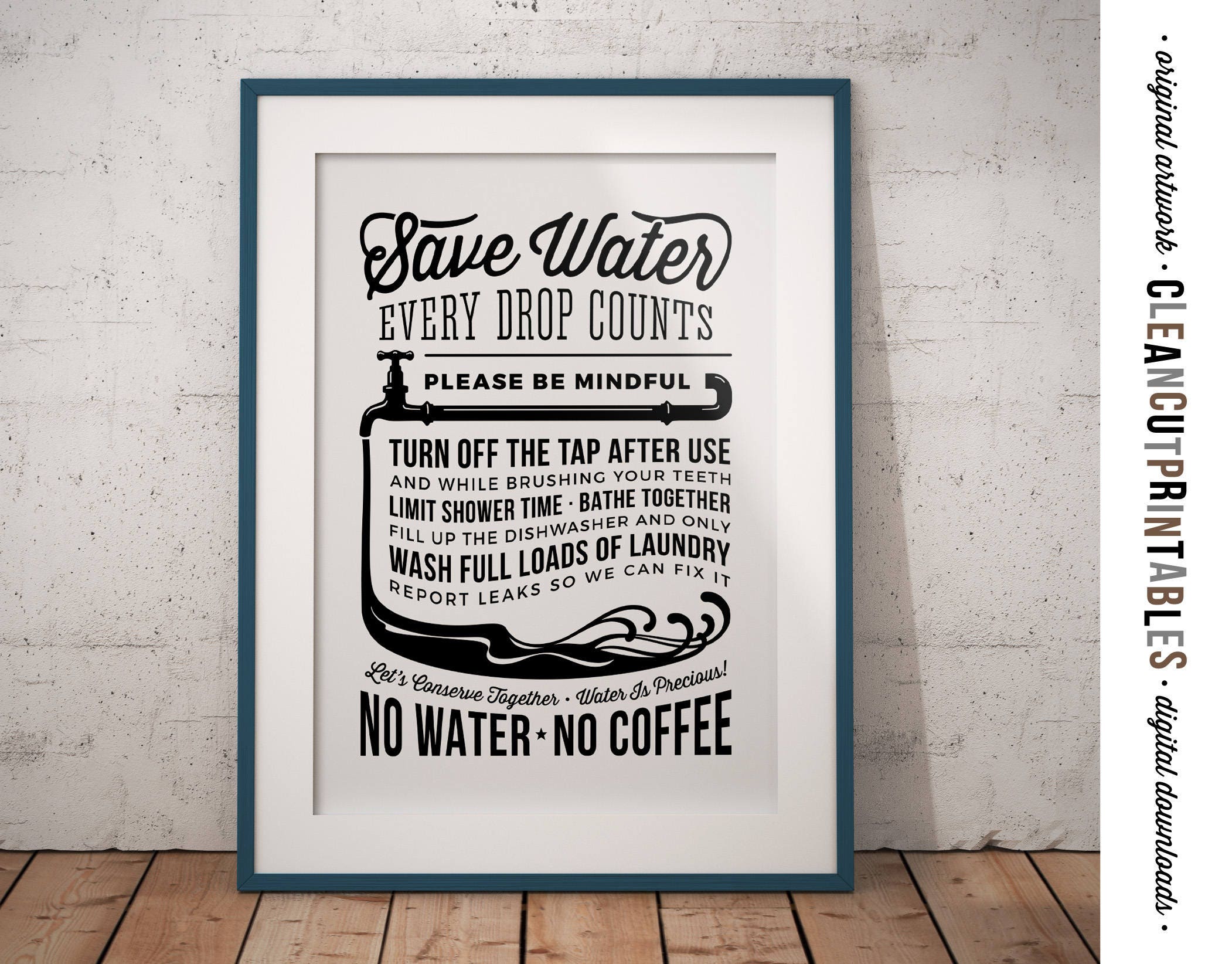 Save Water Sign Water Conservation Poster Drought - Etsy Save Water Sign Water Conservation Poster Drought - Etsy