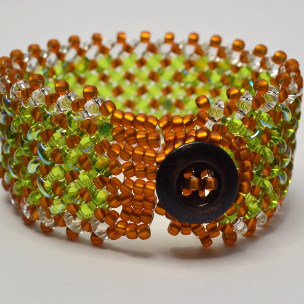 Springtime SuperDuo Cuff Bracelet.