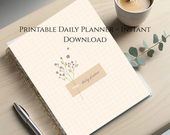 Printable Daily Planner | Undated PDF | Productivity, Meal & Money Tracker | Life in Pages Instant Download