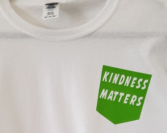 Kindness Matters faux pocket Tee
