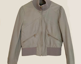Gorgeous Alexander McQueen McQ Soft Leather Bomber Jacket late 2000s SzM